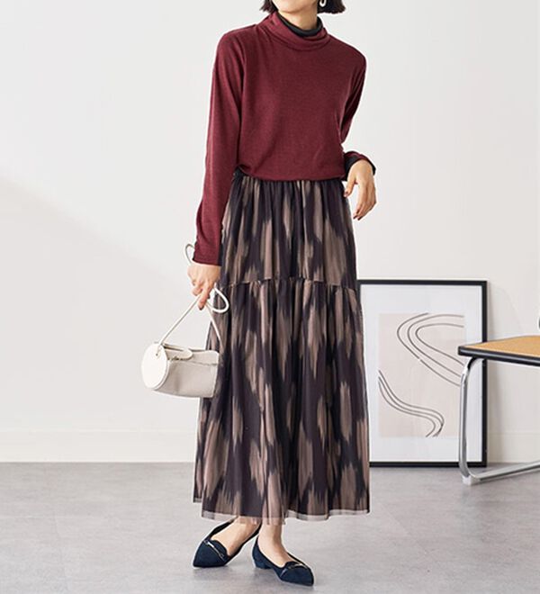 BELLUNA（ベルーナ）の「しっとり素材配色デザインプルオーバー（カットソー）」｜詳細画像