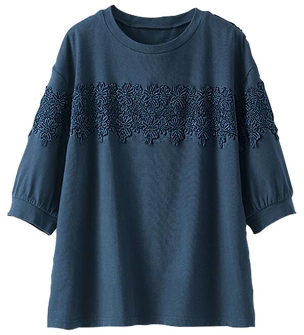 BELLUNA（ベルーナ）の「ケミカルレース使い華やかプルオーバー（カットソー）」｜詳細画像