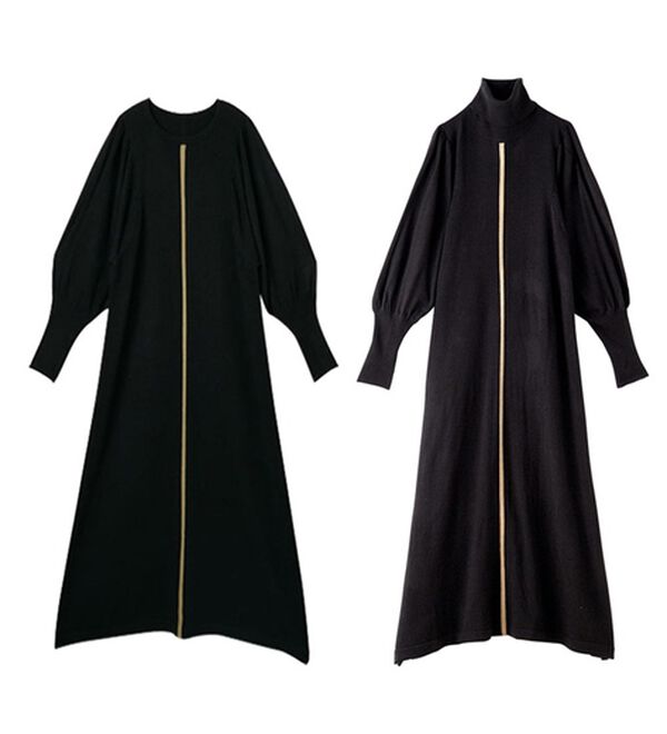 RANAN（ラナン）の「ボリューム袖アウトシームニットワンピース（ニットワンピース）」｜詳細画像