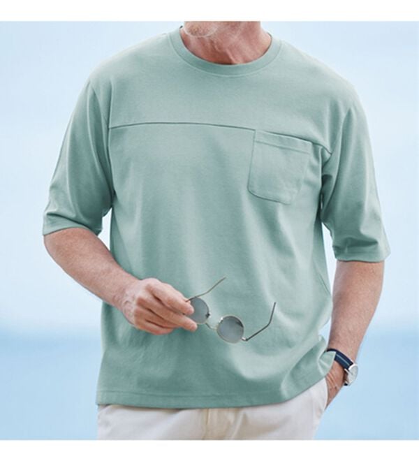 「【３色組】裏側さらっと大人の定番Ｔシャツ（メンズシャツ）」｜詳細画像