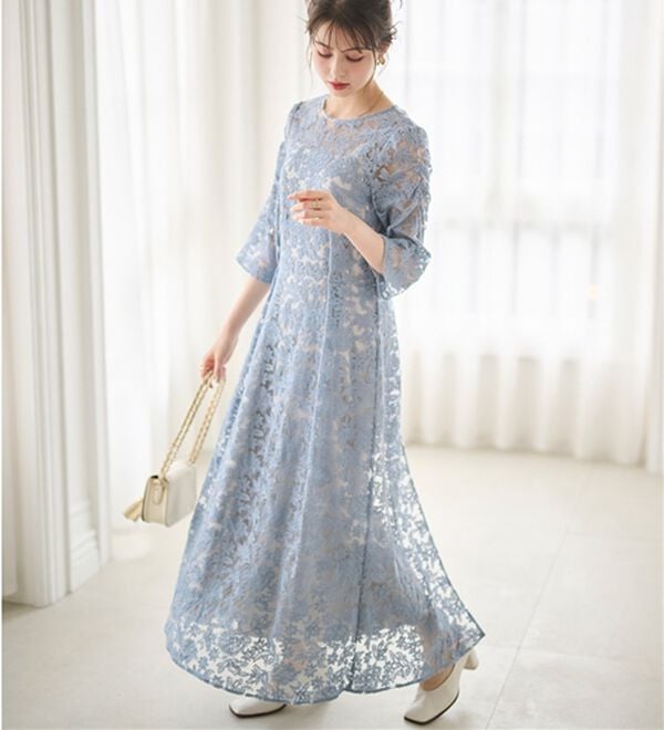 RANAN（ラナン）の「バックリボンデザインレースワンピース（その他ワンピース）」｜詳細画像