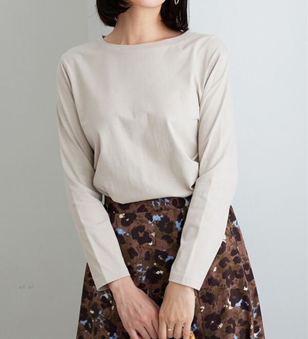 BELLUNA（ベルーナ）の「綿１００％大人顔サマ見えプルオーバー（カットソー）」｜詳細画像