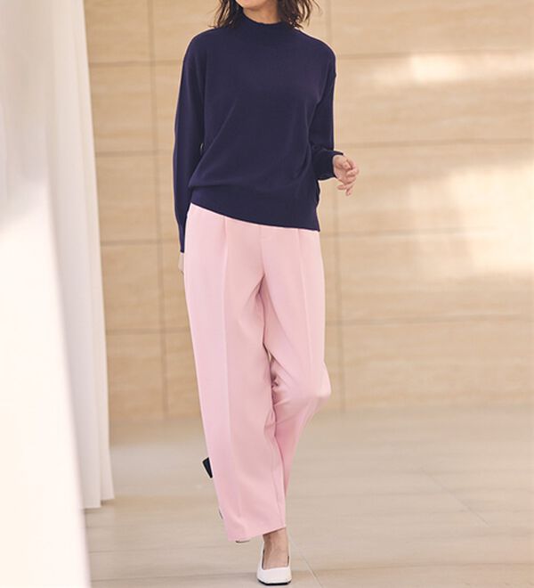 RANAN（ラナン）の「もちもちベーシックニット（Vネック・ハイネック）（ニット・セーター）」｜詳細画像