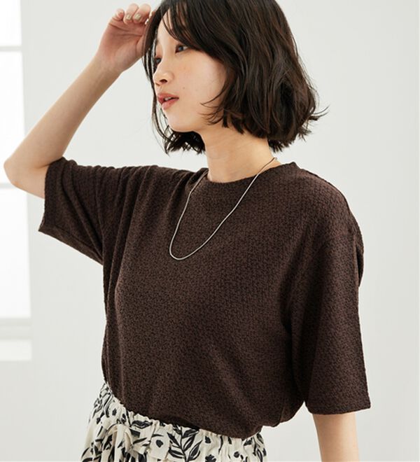 BELLUNA（ベルーナ）の「ジャカード素材プルオーバー（カットソー）」｜詳細画像
