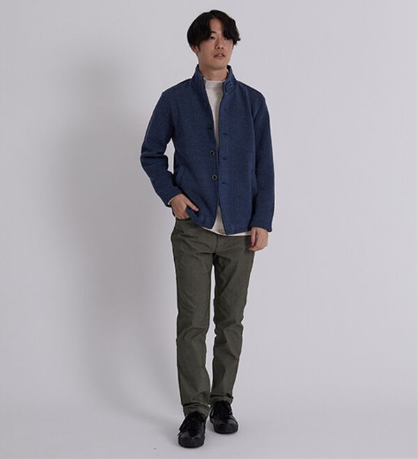「気軽に羽織れるイタリアンカラージャケット（メンズジャケット）」｜詳細画像