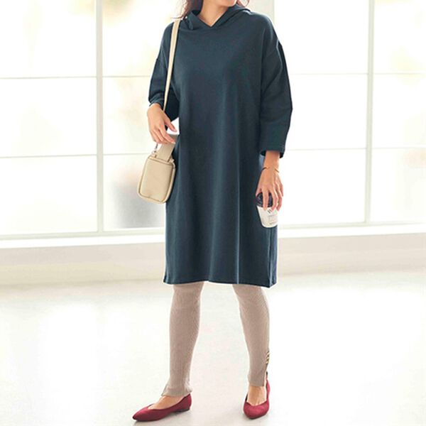 BELLUNA（ベルーナ）の「オーガニックコットンゆったり裏毛ワンピース（カットソーワンピース）」｜詳細画像