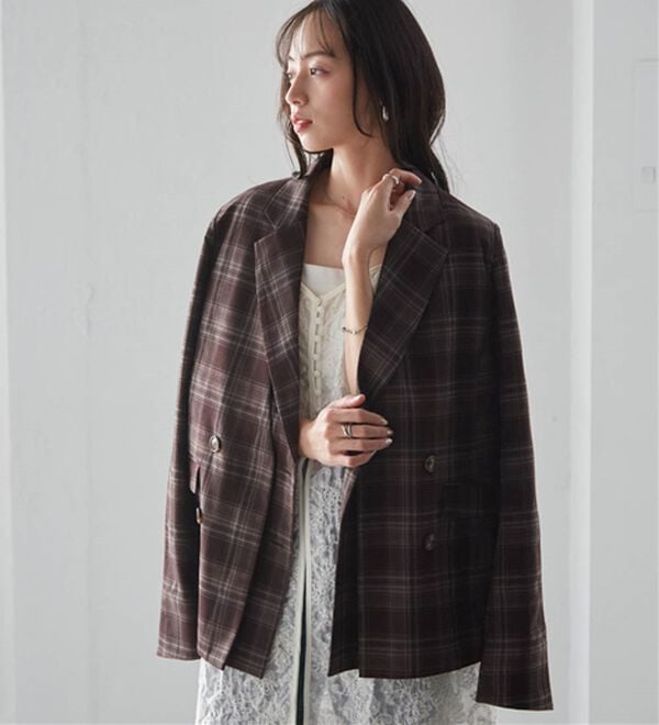 RANAN（ラナン）の「レイヤードデザインダブルジャケット（テーラードジャケット）」｜詳細画像