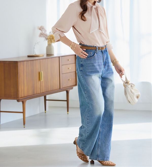 alotta（アロッタ）の「袖口パール6分袖ブラウス（ブラウス）」｜詳細画像