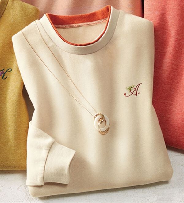 ルフラン（ルフラン）の「配色ロングプルオーバー（カットソー）」｜アイボリー