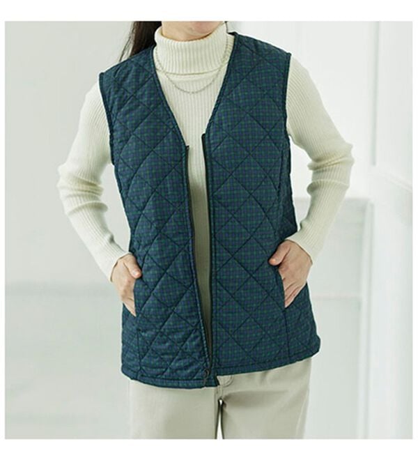 BELLUNA（ベルーナ）の「【マジ軽ウォーム】蓄熱保温キルトベスト（ポーチ付）（ベスト）」｜詳細画像