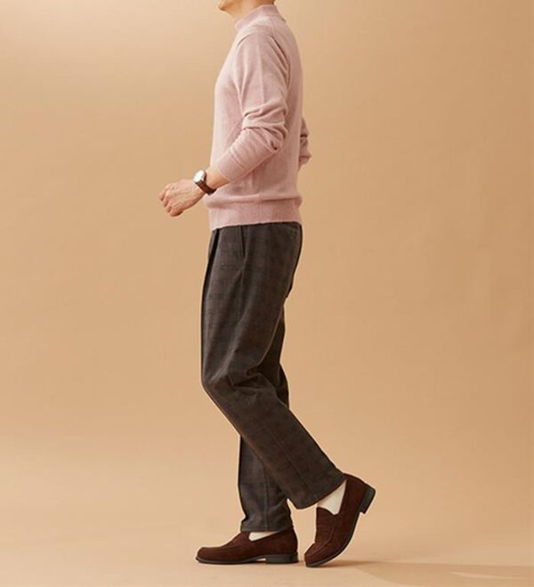 「アルパカ入りスマートセーター（メンズニット・セーター）」｜詳細画像