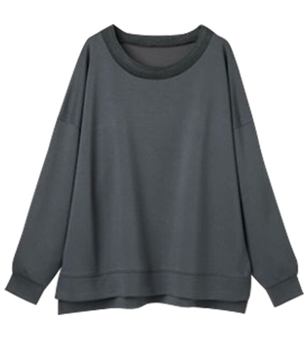 RANAN（ラナン）の「＜ＨＳ＞編立衿ポイントきれいめスウェット（カットソー）」｜詳細画像