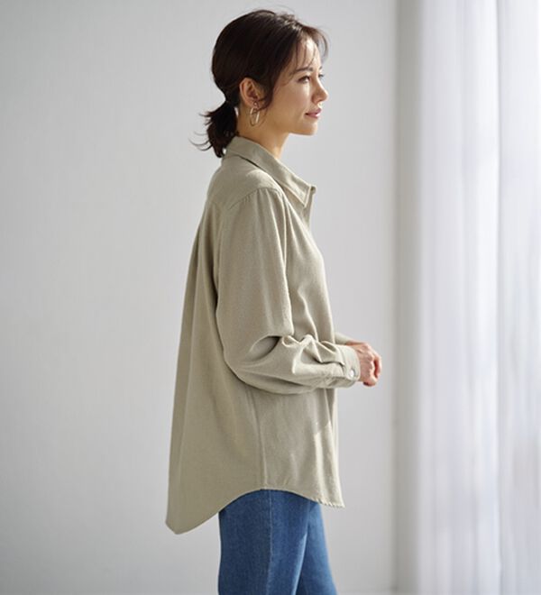 BELLUNA（ベルーナ）の「ＵＶ対策！綿１００％アムンゼン素材シャツ（シャツ）」｜詳細画像