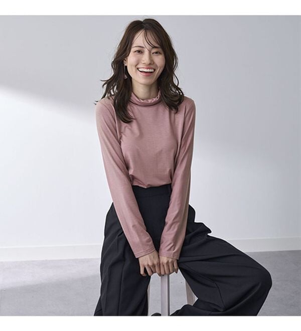 BELLUNA（ベルーナ）の「なめらかテンセル（ＴＭ）繊維ストレッチプルオーバー（カットソー）」｜詳細画像