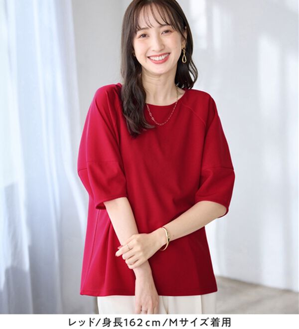 alotta（アロッタ）の「【6つの機能付】ランタンスリーブカットソー（カットソー）」｜詳細画像