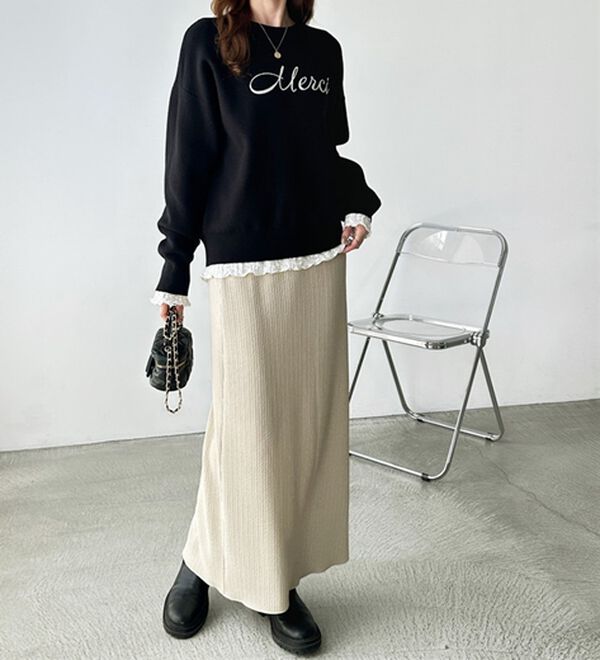 GeeRA（ジーラ）の「セルフカット美脚魅せタイトスカート（ロングスカート）」｜詳細画像
