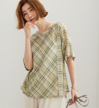 BELLUNA（ベルーナ）の「さらっと快適！Tシャツ見え切替ブラウス（ブラウス）」