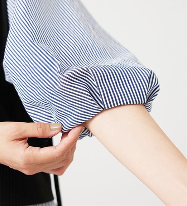 BELLUNA（ベルーナ）の「ベルト使い異素材切替ワンピ―ス（その他ワンピース）」｜詳細画像