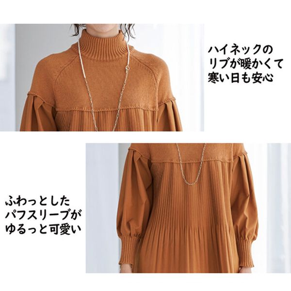 BELLUNA（ベルーナ）の「一枚着て体型カバー！プリーツ切替ブラウス（ブラウス）」｜詳細画像