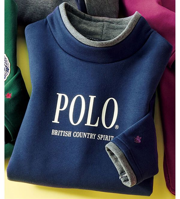 ルフラン（ルフラン）の「【ＰＯＬＯ　ＢＣＳ】軽やか裏起毛ロングプルオーバー（カットソー）」｜ネイビー