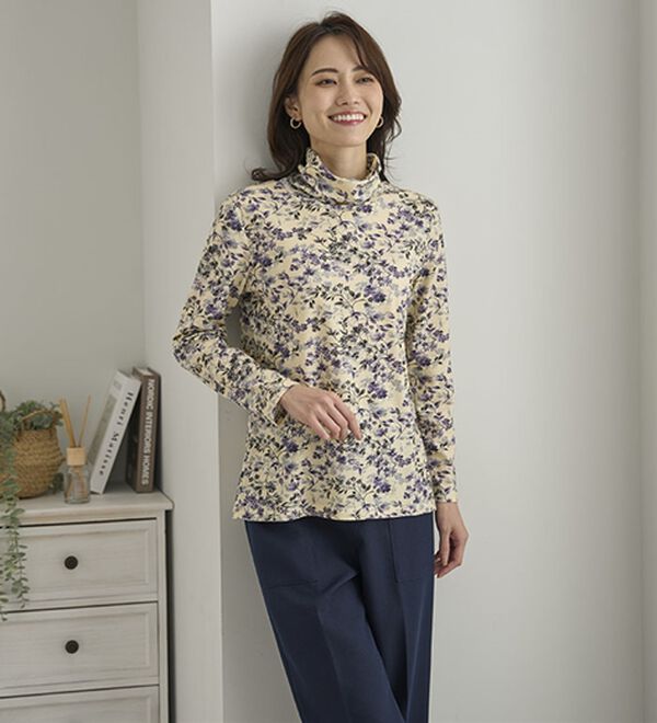 BELLUNA（ベルーナ）の「テンセル（ＴＭ）繊維・コットンプリントプルオーバー（カットソー）」｜詳細画像