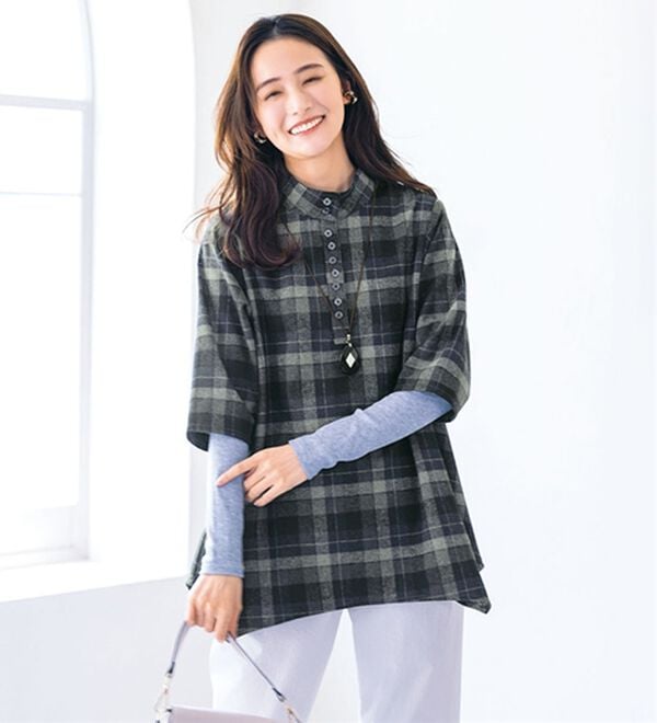 ルフラン（ルフラン）の「【２色組】重ねてお洒落なお出掛けカフタン（チュニック）」｜詳細画像