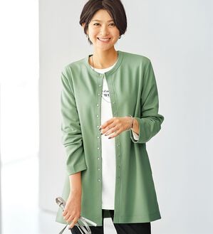 BELLUNA（ベルーナ）の「時短コーデ！ダンボール素材ロングカーデアンサンブル（アンサンブル）」｜詳細画像