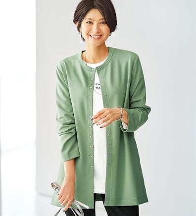 BELLUNA（ベルーナ）の「時短コーデ！ダンボール素材ロングカーデアンサンブル（アンサンブル）」