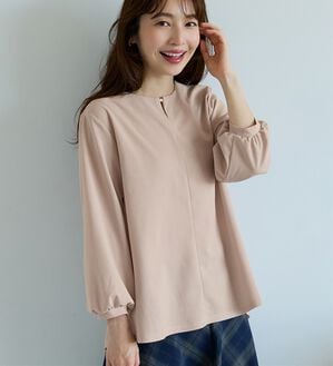 BELLUNA（ベルーナ）の「きれい見えジョーゼット素材ホック使いＴブラウス（ブラウス）」｜詳細画像