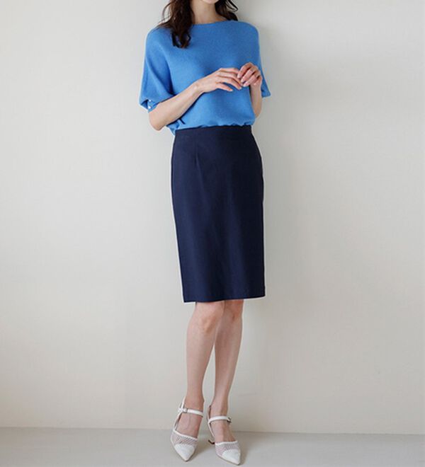 RANAN（ラナン）の「夏に嬉しい機能付！ストレッチタイトスカート（ひざ丈スカート）」｜詳細画像