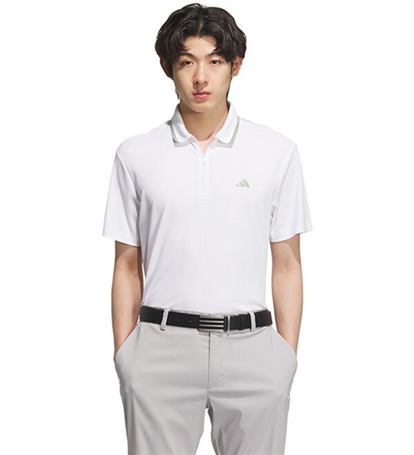 「＜ａｄｉｄａｓ＞アディゼロ　ツイストニット半袖ジップポロ（メンズポロシャツ）」｜詳細画像