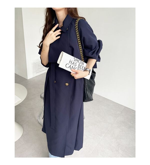 GeeRA（ジーラ）の「『ドラマ着用商品』上品オーバーサイズトレンチコート（ロングコート）」｜詳細画像