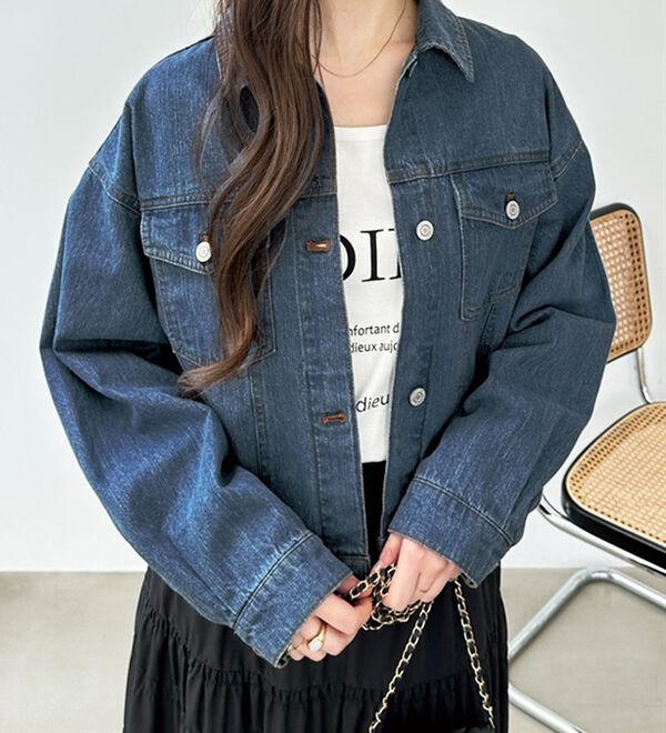 希少✨　23区 ♡大きいサイズ♡ デニムジャケット　ベルト　サイズ46 3XL オーバーサイズショート丈デニムジャケット - ベルーナ【公式】