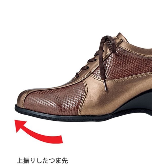 ルフラン（ルフラン）の「時見さんの５Ｅ型押美脚ウォーキング（スニーカー）」｜詳細画像