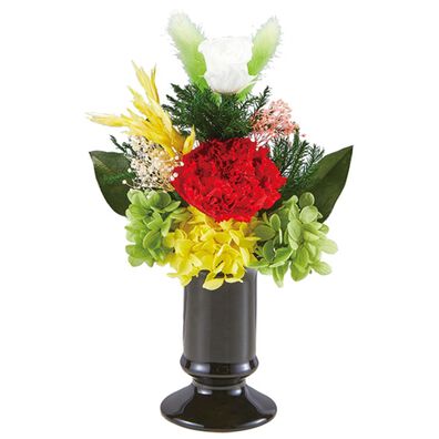 「小さめプリザーブド仏花（花器付）　こまち（仏壇・仏具）」