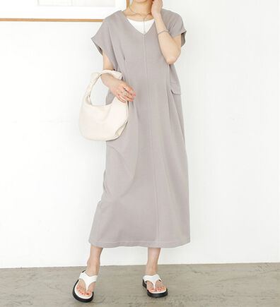 GeeRA（ジーラ）の「バイカラーステッチバックオープンワンピース（その他ワンピース）」