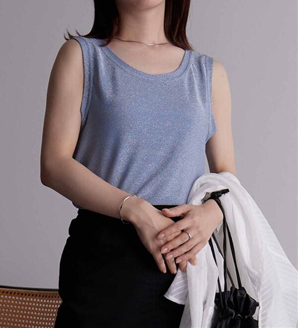 RANAN（ラナン）の「ひんやり！ラメタンクトップ（タンクトップ・キャミソール）」｜詳細画像