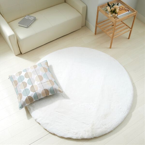 カーペット ラグ 絨毯 ホワイト ふかふか 敷き クッション ファー マット main_87250097a.jpg