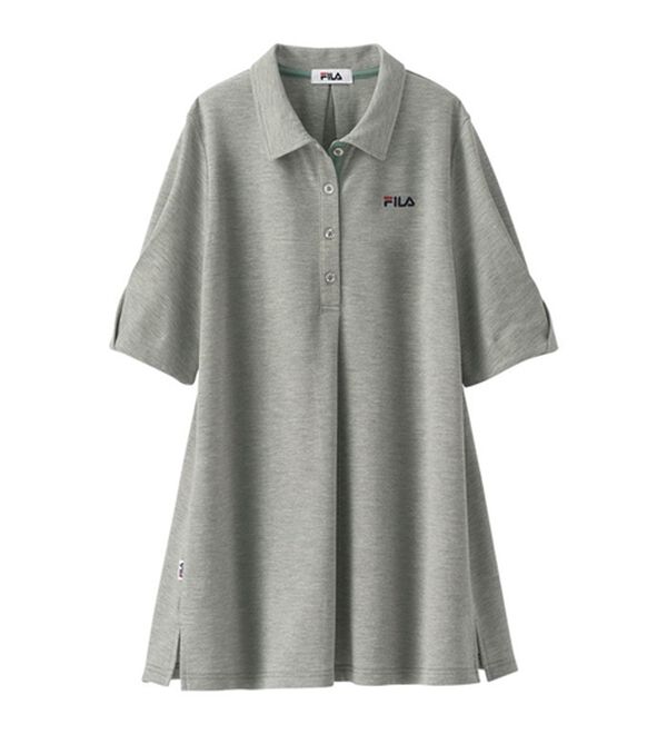 BELLUNA（ベルーナ）の「＜ＦＩＬＡ＞ヒンヤリ冷感！袖タックポロチュニック（ポロシャツ）」｜詳細画像