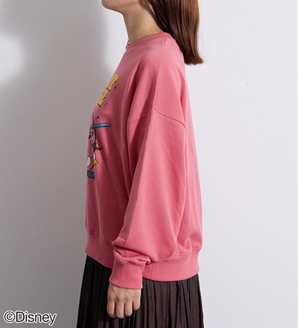 BELLUNA（ベルーナ）の「＜Ｄｉｓｎｅｙ＞【ミッキー】プリント裏毛ゆったりトレーナー（トレーナー・スウェット）」｜詳細画像