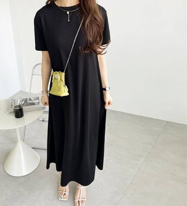 GeeRA（ジーラ）の「【接触冷感】フレアーシルエットロングワンピース（ロングワンピース）」｜詳細画像