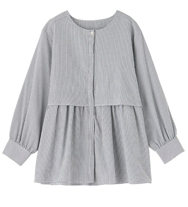 GeeRA（ジーラ）の「羽織にもなる！ペプラムシャツチュニック（チュニック）」｜詳細画像