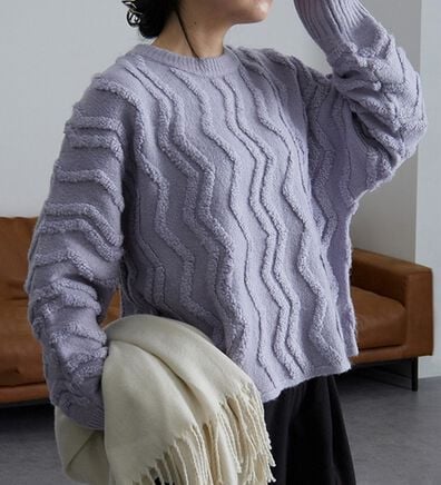 RANAN（ラナン）の「ショート丈ループニットプルオーバー（ニット・セーター）」