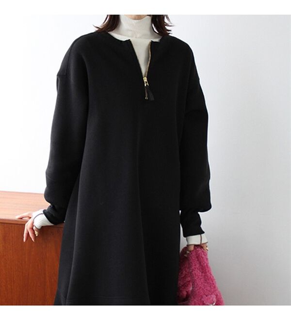 GeeRA（ジーラ）の「前後２ＷＡＹマーメイド裏起毛ワンピース（カットソーワンピース）」｜詳細画像