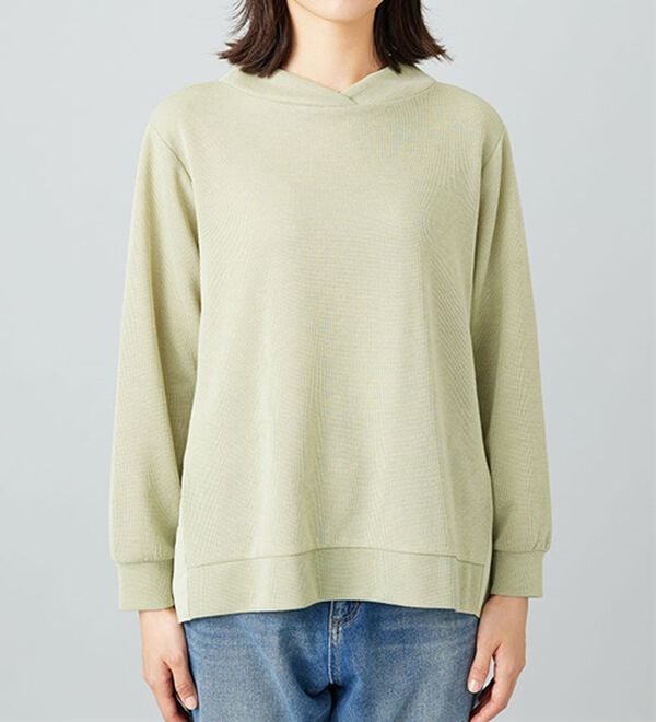 BELLUNA（ベルーナ）の「ラメ調バックフレアー切替プルオーバー（カットソー）」｜詳細画像