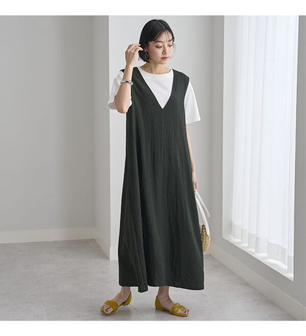 BELLUNA（ベルーナ）の「サラっと素材バックリボンワンピース（その他ワンピース）」｜詳細画像