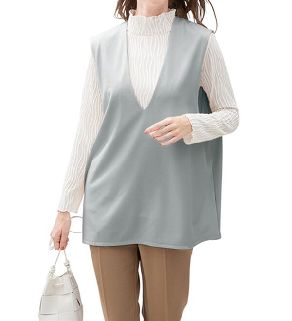 「【３色組】重ね着を楽しむメロウジャカードインナー（肌着・インナーウェア）」｜詳細画像