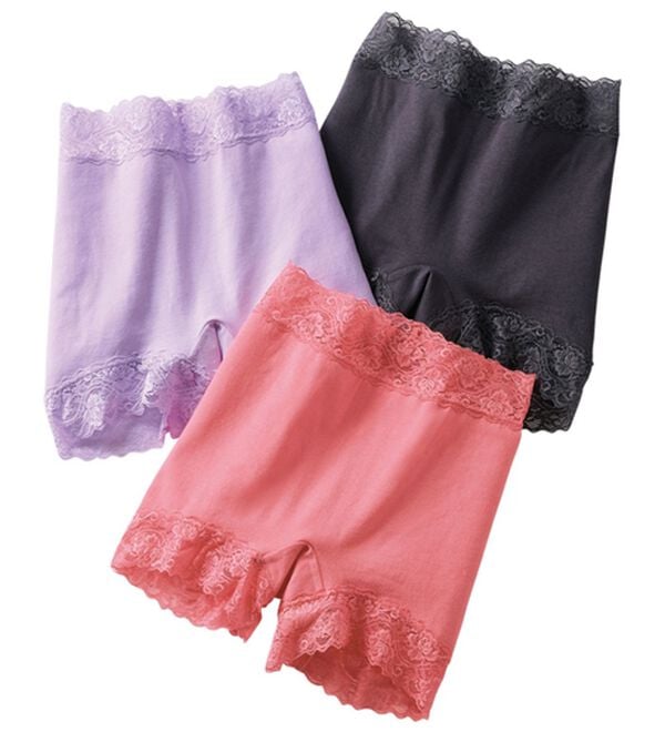 LAVIENNE（ラヴィエンヌ）の「【３色組】選べるこだわり綿混ショーツ（ブラジャー）」｜1分丈