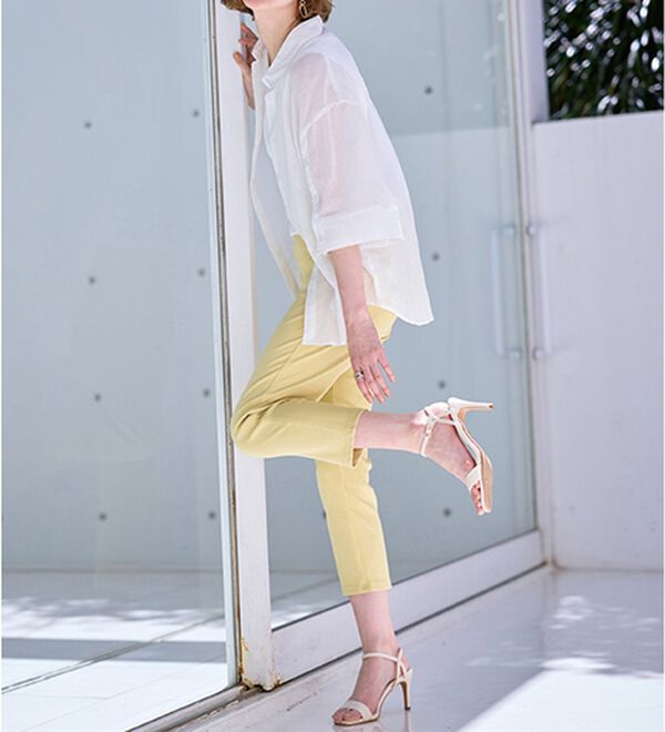 BELLUNA（ベルーナ）の「【再入荷】美ストレッチ素材アンクル丈レギンスパンツ（クロップドパンツ）」｜詳細画像