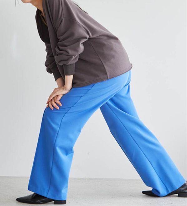 RANAN（ラナン）の「裏起毛美脚シルエットピンタックワイドパンツ（フルレングスパンツ）」｜詳細画像